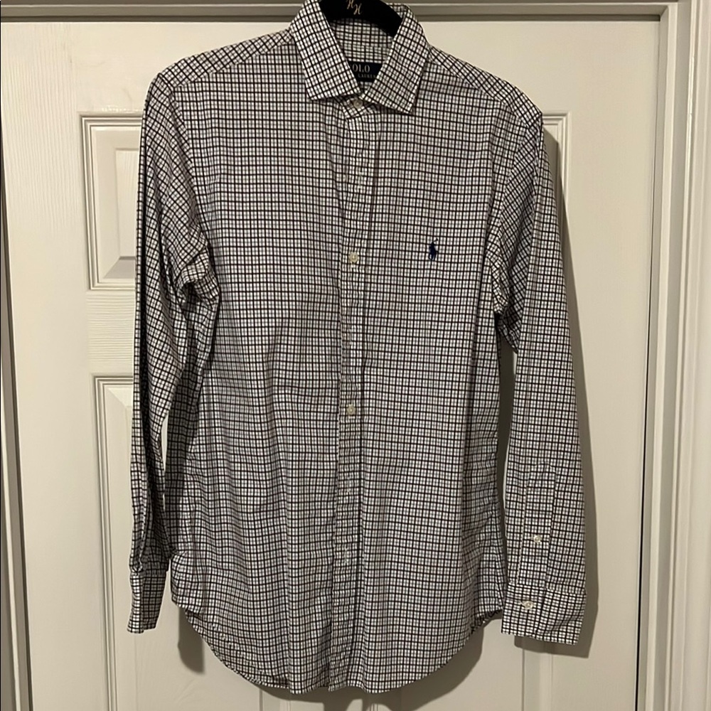Polo by Ralph Lauren Blue and White Checkered Dress Shirt